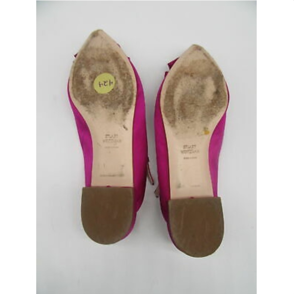 Stuart Weitzman Fuchsia Satin Slides Sz 7 - image 6